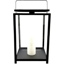 Ernst Laterne Stumpenkerze 25x25 Cm, Schwarz