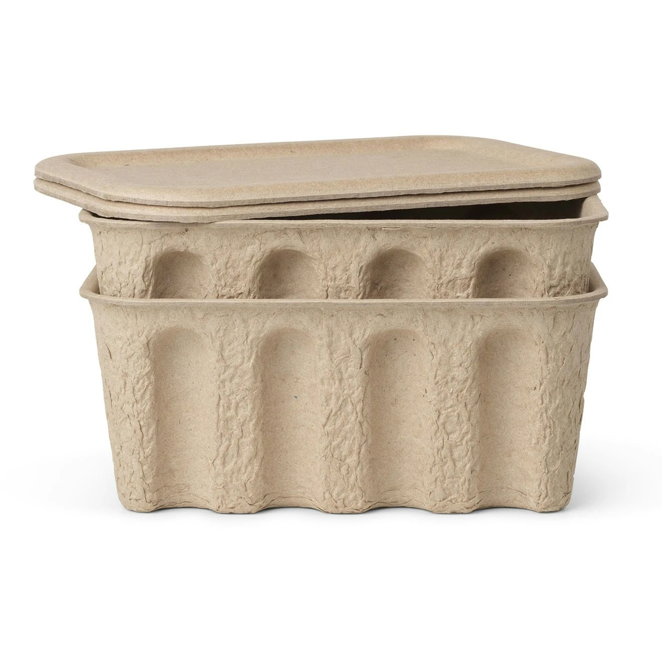 Ferm LIVING Paper Pulp Kisten 28x18 Cm, 2-er Set