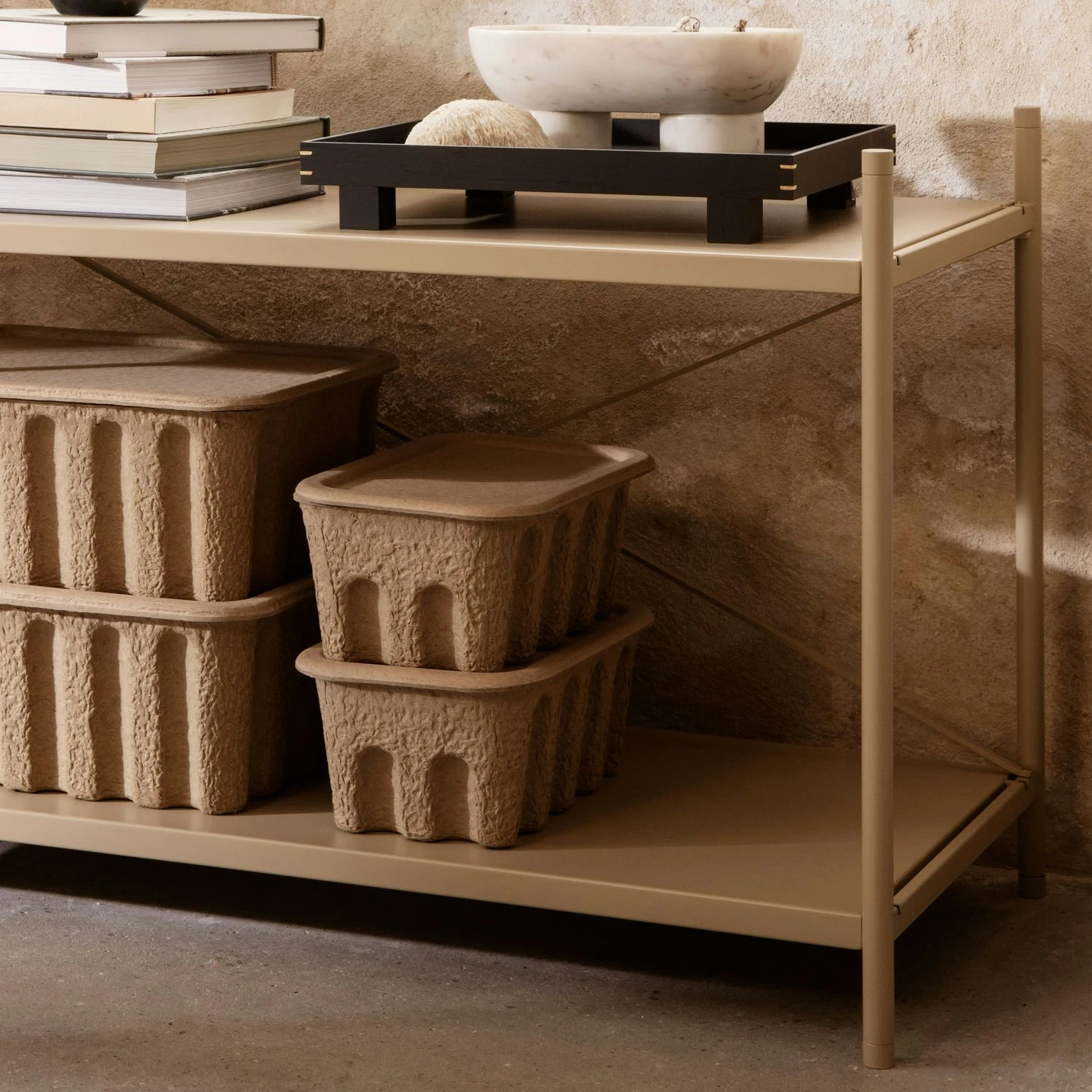 Ferm LIVING Paper Pulp Kisten 28x18 Cm, 2-er Set – Bild 3