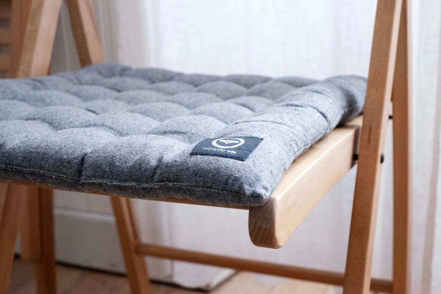 Vera Sitzkissen Behandelt 38x38 Cm, Dunkelgrau / Grau – Bild 2