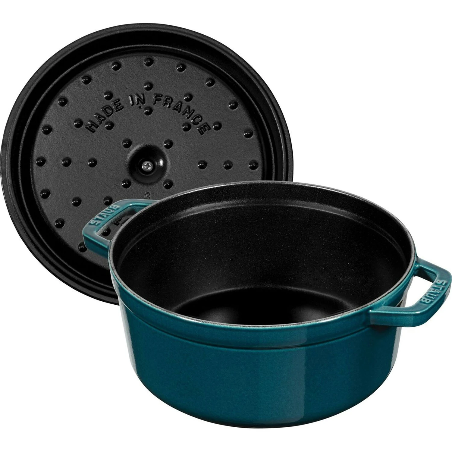 Staub Kokotte Rund 26 Cm 5,2 L, Benzinblau – Bild 4